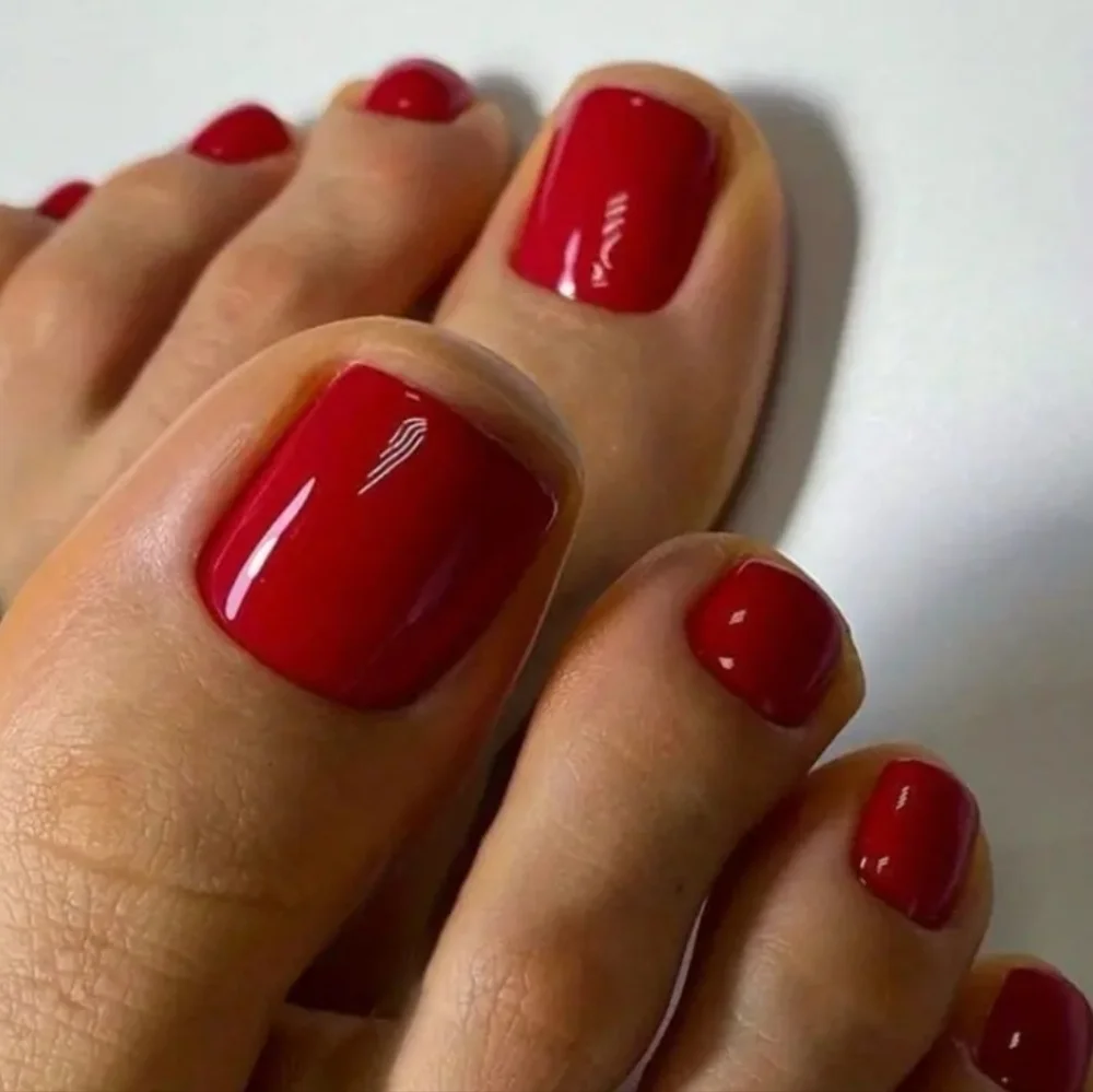 24 Pieces Fake Toe press on nails